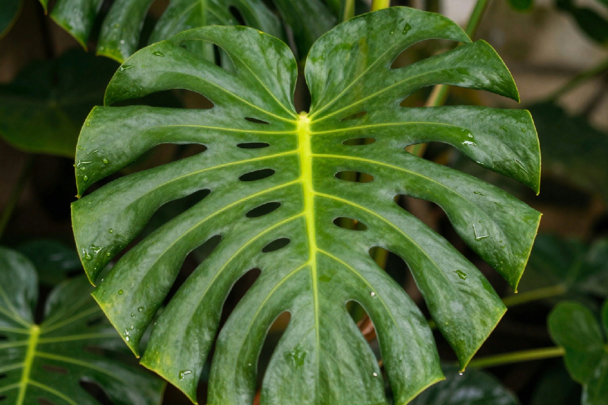 La fenestrazione delle foglie della monstera richiede un elemento essenziale per formare i tagli